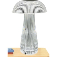 HOCC Mushroom Style Bedroom Lamp, Silver