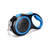 Retractable Dog Leash with Anti-Slip Handle, 8M, Black & Blue