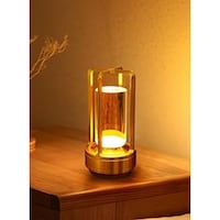 HOCC Portable Metal Desk Lamp, Gold