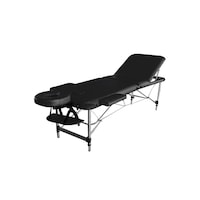 3 Fold Portable Massage Table, 80cm, Black