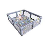 Picture of HOCC Baby Playpen for Toddler, Grey