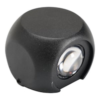 Picture of Rayteck Aluminium Round Shape 2 Sided LED Wall Light, 2W, 5cm, Black