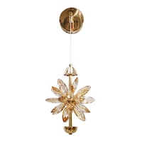 Spolux Stainless Steel & Acrylic Starburst Design Gold Plated LED Wall Lamp