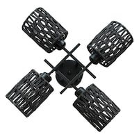 Spolux Iron Rope Design 4 Sided Wall Lamp Without Bulb, Black