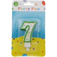 Picture of Party Fun Number Candle No 7, Green