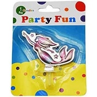 Picture of Party Fun Printed Metallic Banner Candle