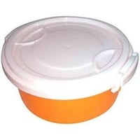 Picture of Durable Plastic and Very Attractive Kids Lunch Box, Orange and White, Set of 3