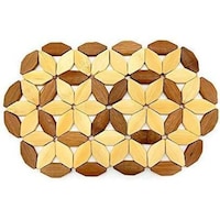 Bamboo Trivet for Dining Table, 23X15cm, Multicolour