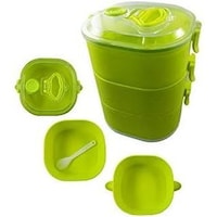 Picture of Air Tight Triple Layer Container Lunch Box for School Kids, Multicolour