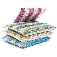 Strong & Gentle Scrubbing Pad, Assorted Colours, Pack of 4