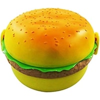 Picture of Plastic Burger Shape Lunch Box for Kids, Multicolour