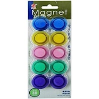 Picture of Round Crystal Clear Magnets, Multicolor, Pack of 10