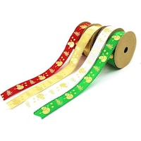 Christmas Ribbon Roll For Christmas Decoration, 2.5cmx2Yds, 24 Roll