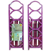 Stackable 5 Section Shoe Rack For Home & Office, Purple