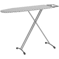 Teefal Portable Standing Iron Board With Iron Press Holder, 48x15inch, Silver