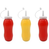 Picture of Plastic Sauce Squeeze Bottles with Lid, Set of 3