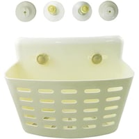 Picture of Wall Attachable Bathroom Net Basket Bracket, Cream