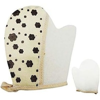Picture of Floral Print Bathing Gloves for Unisex, Cream