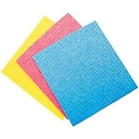 Picture of OKS Super Absorbent Cellulose Cloth Wipes, 18x20cm, Assorted, Pack of 3