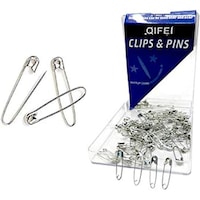 Standard Safety Pins for Women, Silver, Pack of 100