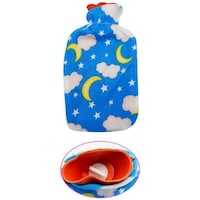 Picture of Effective Rubber Hot Water Bag with Cover, 2L, Multicolour