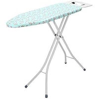 Portable Standing Iron Board With Iron Press Holder, 48x15inch, Light Green