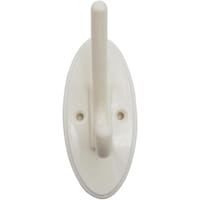 Wall Attachable Powerful Hook, Cream, Pack of 2