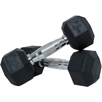Picture of Harley Fitness Rubber Coated Bouncing Hex Dumbbell, 2.5kg - Set of 2