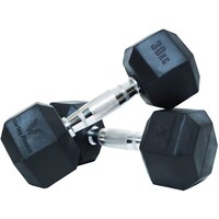 Picture of Harley Fitness Rubber Coated Bouncing Hex Dumbbell, 30kg - Set of 2