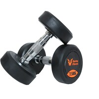 Picture of Harley Fitness Rubber Coated Bouncing Round Dumbbell, 7.5kg - Set of 2