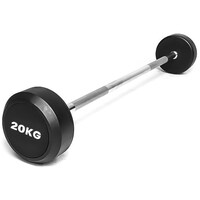 Harley Fitness Pre Weighted Straight Steel Bar Fixed Barbell, 20kg