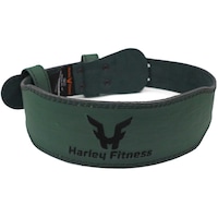 Picture of Harley Fitness Leather Weightlifting Slim Fit Gym Belt, XXL, Olive Green