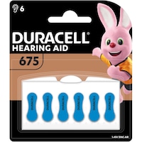 Picture of Duracell Zinc Air Hearing Aid Batteries, 1.45V, Size 675 - Pack of 6