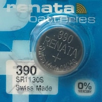 Renata 390 Watch Battery, SR1130SW, 1.55V - Pack of 10