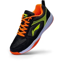 Picture of Li-Ning Ultra IV Non-Marking Cushion Badminton Shoe, 6 UK, Black Lime & Orange