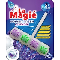 La Magie Power Fresh Lavender WC Block Freshner, 40g - Carton of 60