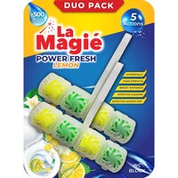 Picture of La Magie Power Fresh Lemon WC Block Freshner Duo Pack, 40g - Carton of 12