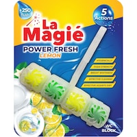 La Magie Power Fresh Lemon WC Block Freshner, 40g - Carton of 60