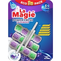La Magie Power Fresh Lavender WC Block Freshner Eco Pack, 40g - Carton of 12
