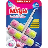 Picture of La Magie Power Fresh Flower Garden WC Block Freshner Duo Pack, 40g - Carton of 12
