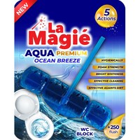 La Magie Aqua Premium Block Freshner Ocean WC Block Freshner, 40g - Carton of 60