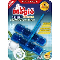 La Magie Aqua Premium Eucalyptus WC Block Freshner Duo Pack, 40g - Carton of 12