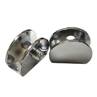 Starke Secure Stylish Glass Clamp, Silver - Set of 10