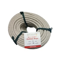 Starke Soft and Durable Cotton Ropes, White - Set of 10