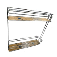 Picture of Morris Double Pull-Out Cabinet Organizer, Silver - Set of 10