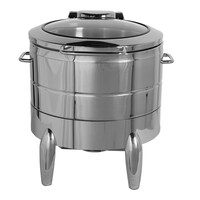 Picture of Vague Stainless Steel Round Shape Soup Station with Glass Window Lid, 11L