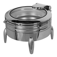 Picture of Vague Stainless Steel Round Shape Soup Station with Glass Window Lid, 6L