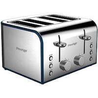 Picture of Prestige Stainless Steel Toaster 4 Slice, Pr54904, 1600W, Silver & Black