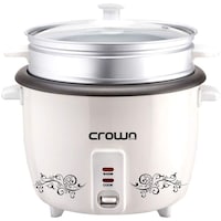 Picture of Crown Crownline Rice Cooker With Steamer, 1L, Rc-169, White