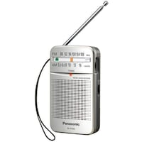 Panasonic 2-Band Pocket Sized Portable Radio, Rf-P50Gc9-S, Silver